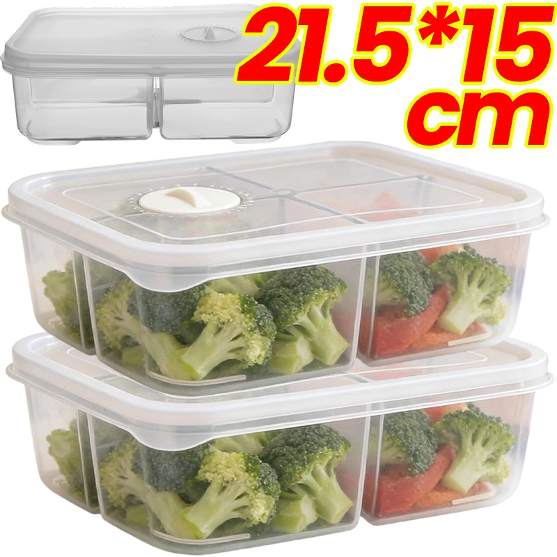 Food Storage No Pantry - Meal Prep Container with Divider Food