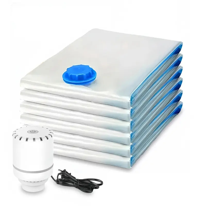 Food Storage Bag Organizer - Compressed bag electric pump, travel vacuum