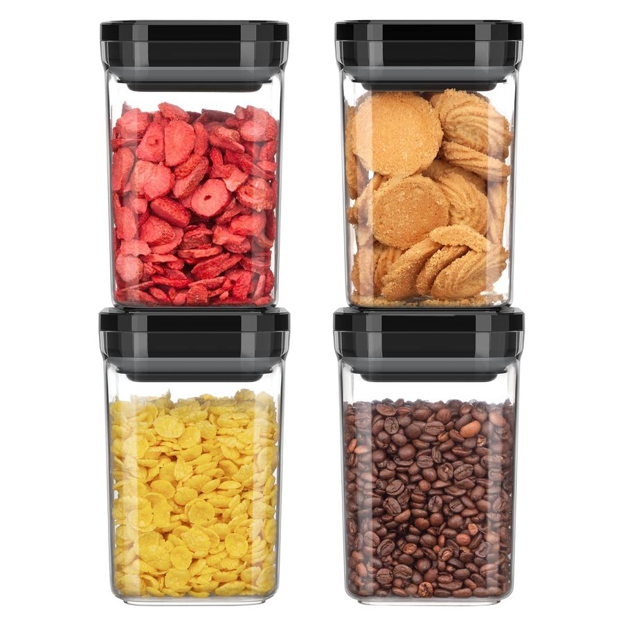 Food Storage No Pantry - 4 Pack Airtight Food Storage Container