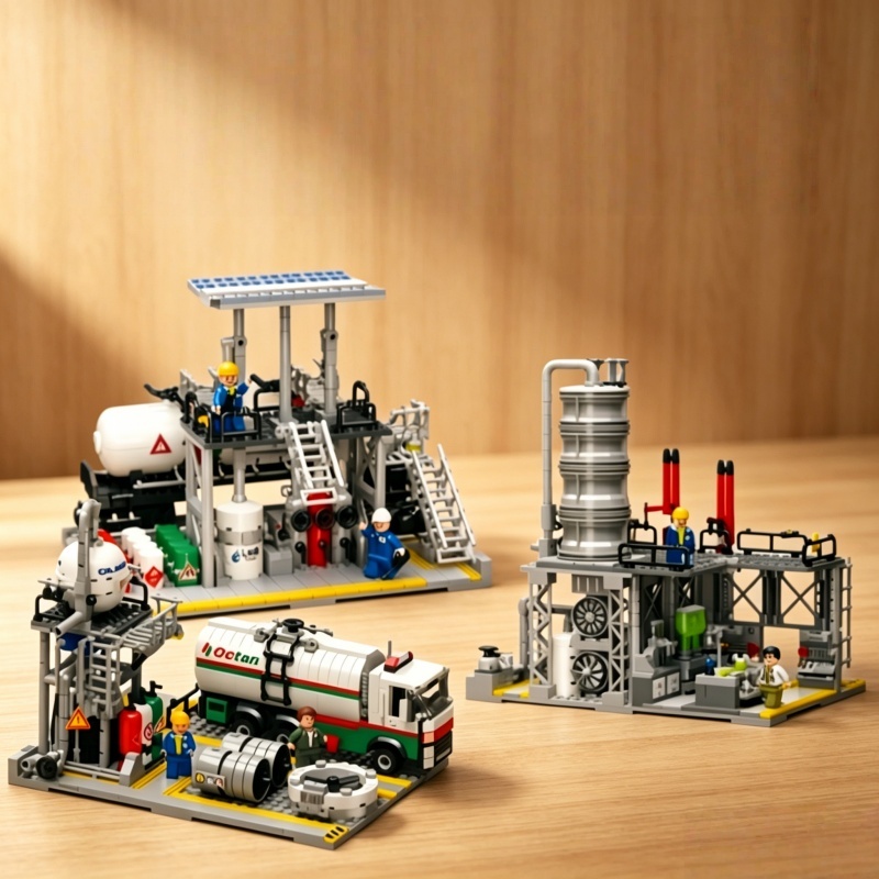 Food Storage Building - City 3-in-1 Assembly Model Building Blocks
