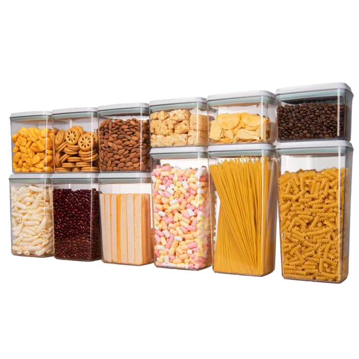 Food Storage No Pantry - Injection Plastic Kitchen Storage Containers Stackable