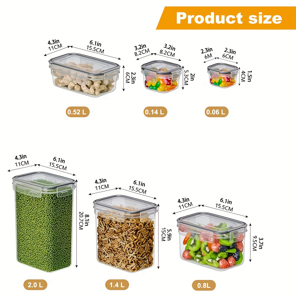 Kitchen 7pcs Food Containers S – обзор и цена Food Storage Containers Plastic Box