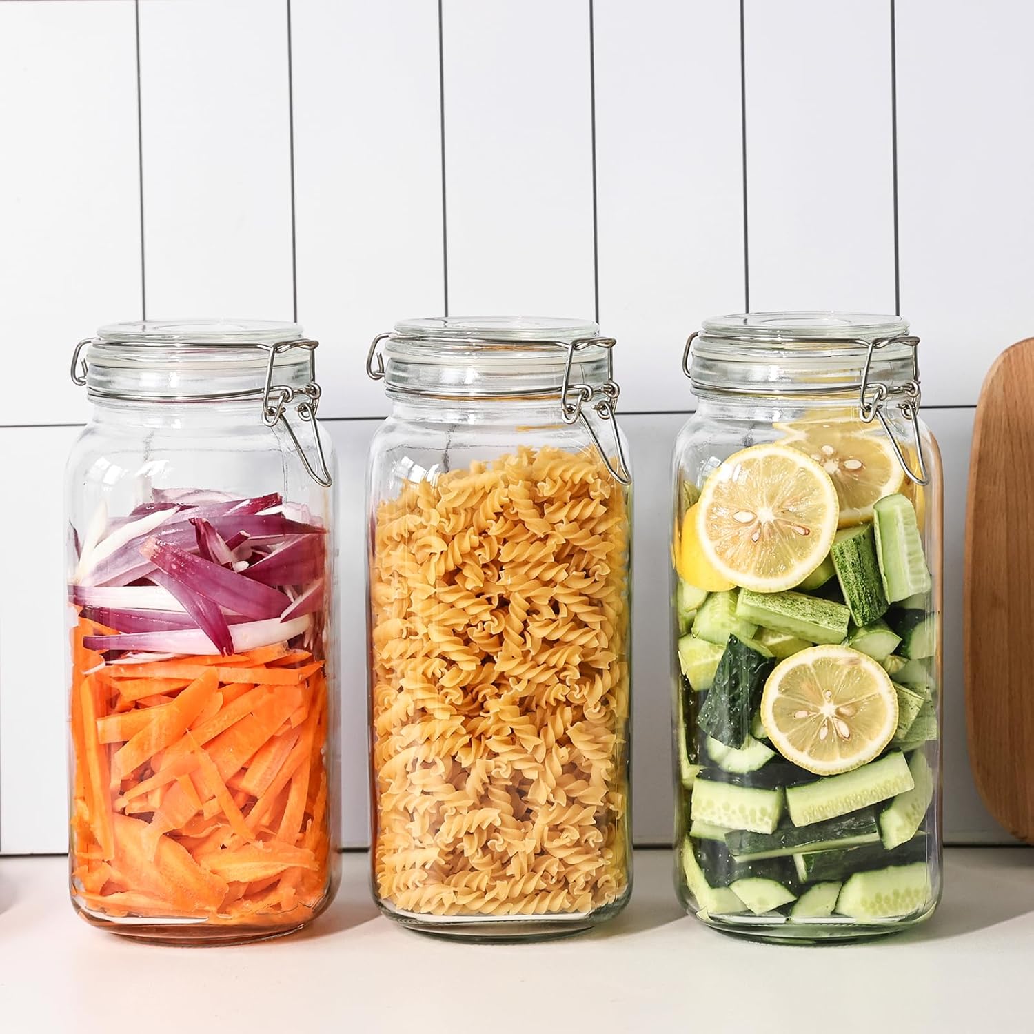 3 Pack 78oz    Glass Jars with – обзор и цена Food Storage Jars & Containers