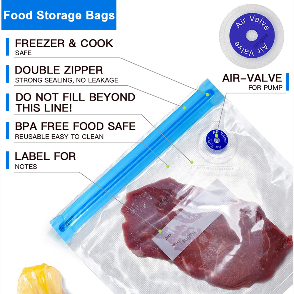 Vacuum Bags Reusable Food Vacu – обзор и цена Food Storage Bag Organizer