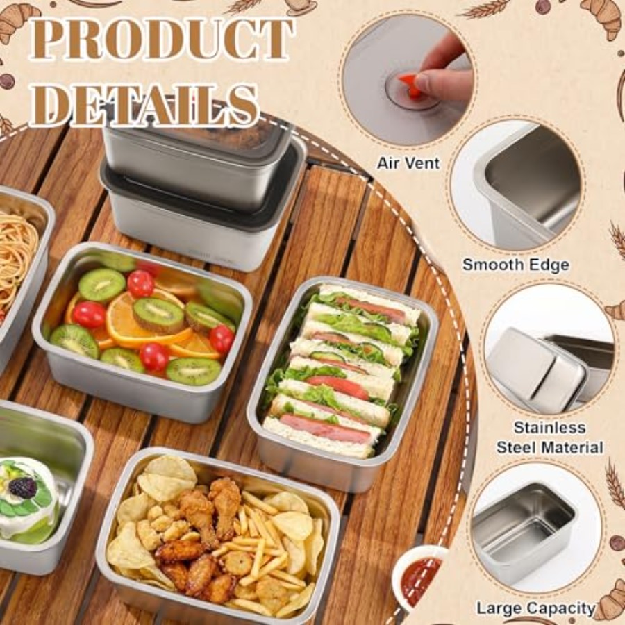 Kitchen use stainless steel fo – обзор и цена Food Storage Prep Containers