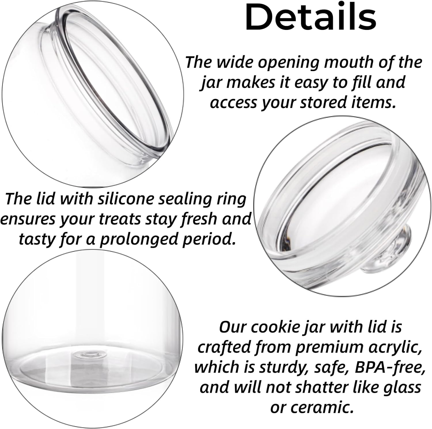2 Pack 130 oz Large Cookie Jar – обзор и цена Food Storage Jars & Containers