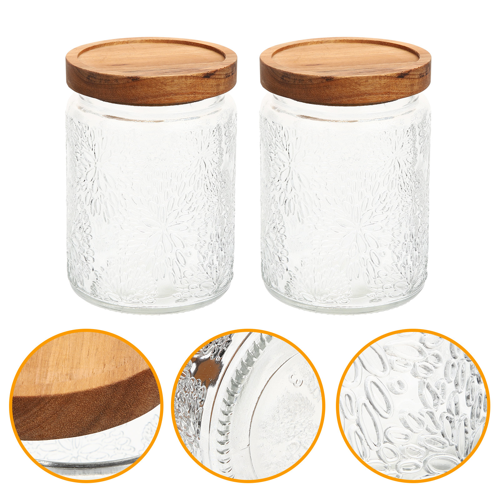 2Pcs Embossed Candy Storage Ja – обзор и цена Food Storage Jars & Containers