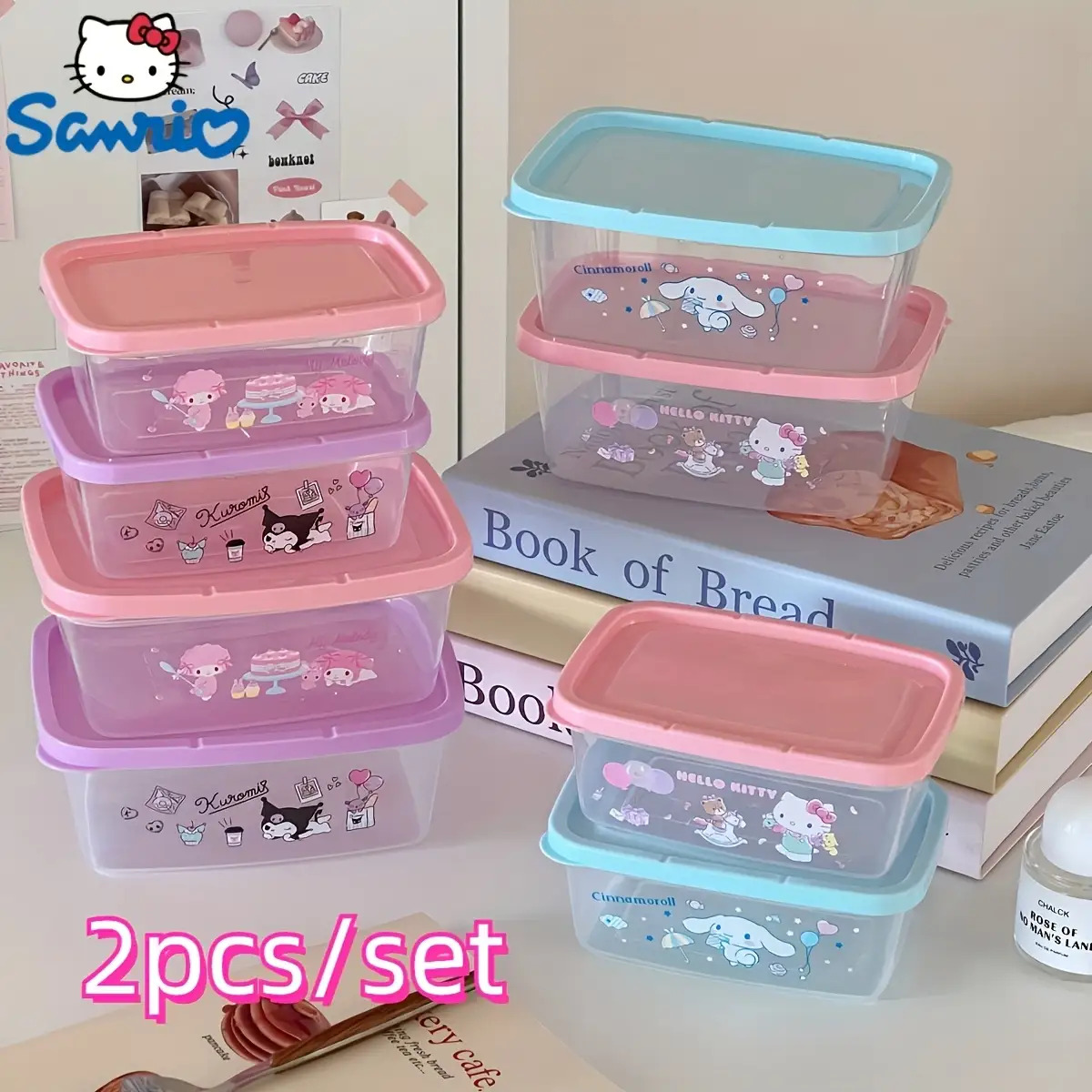 2Pcs Sanrio Hello Kitty Food S – обзор и цена Food Storage Containers Plastic Box