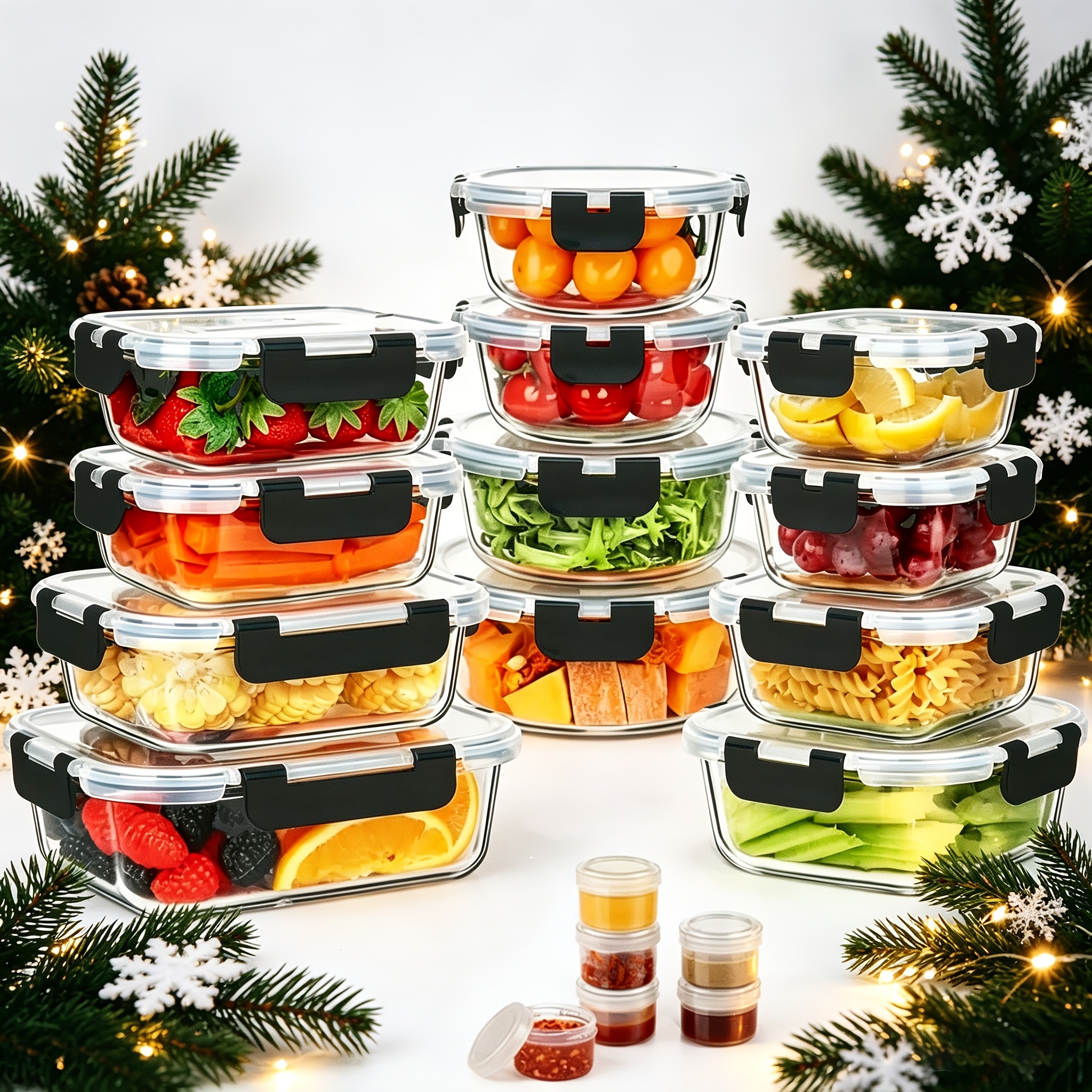 17pcs Glass Food Storage Conta – обзор и цена Food Storage Prep Containers