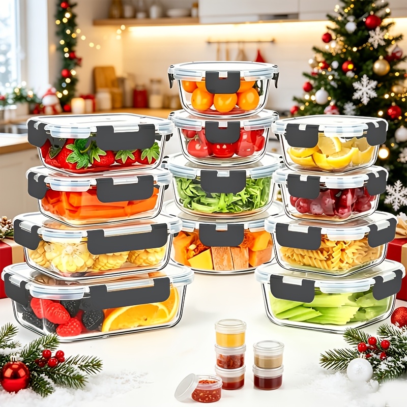 17pcs Glass Food Storage Conta – обзор и цена Food Storage Prep Containers