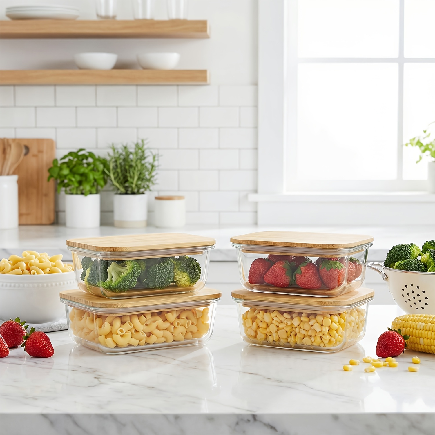 8pcs(4pcs Containers And 4pcs  – обзор и цена Food Storage Prep Containers