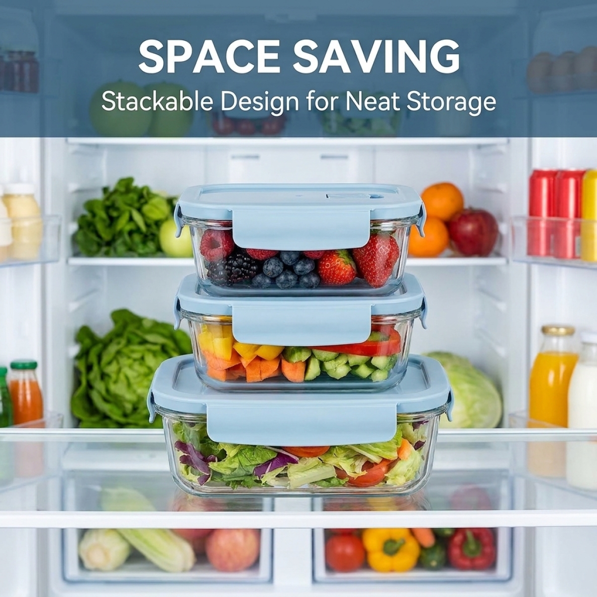 Sky Blue Glass Food Storage Co – обзор и цена Food Storage Prep Containers