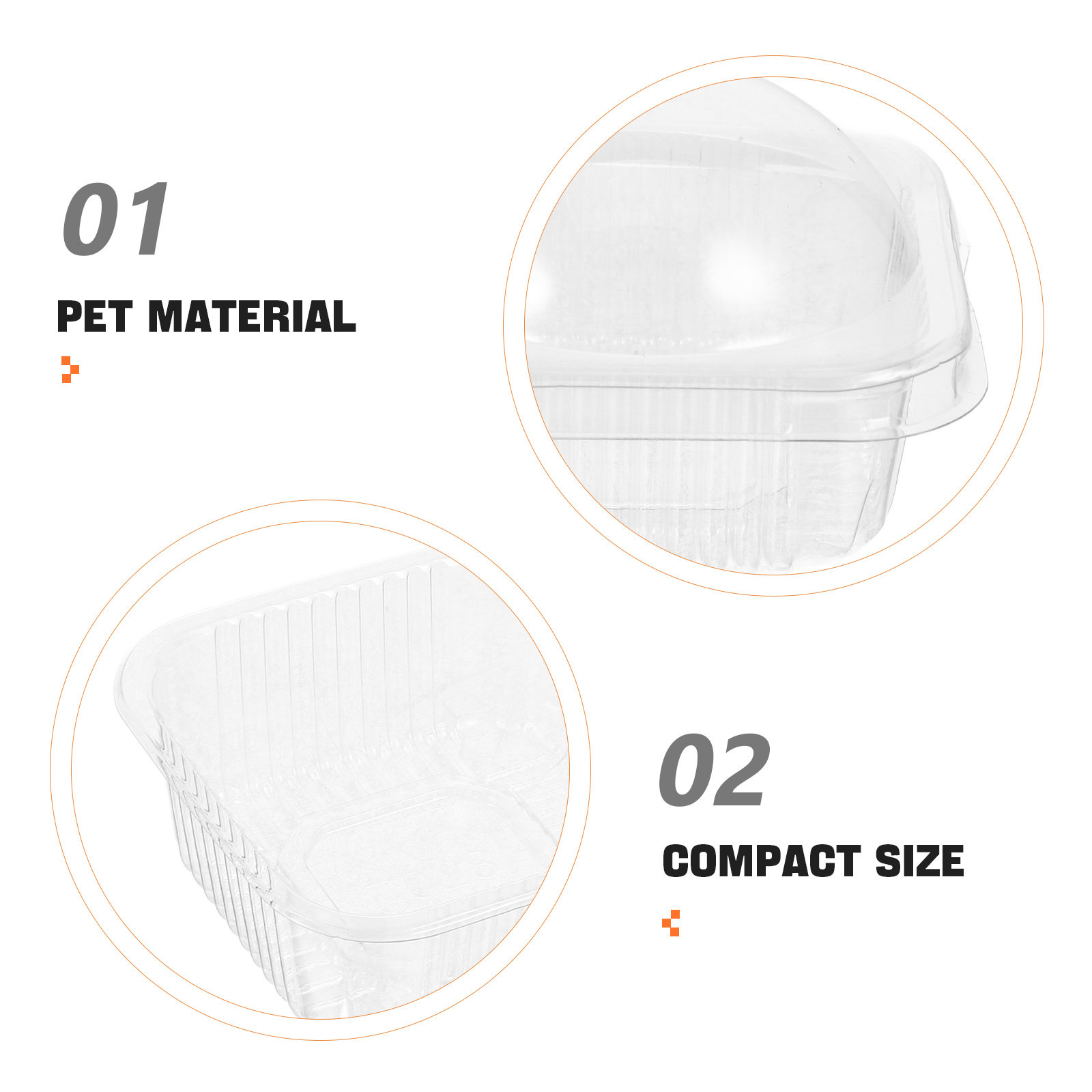 50Pcs Cake Packaging Clear Pla – обзор и цена Food Storage Containers Plastic Box