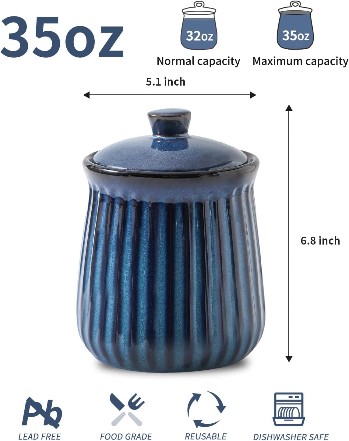 Ceramic Storage Containers, 35 – обзор и цена Food Storage Jars & Containers