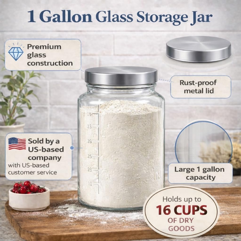 Extra Large    Jar - 1 Gallon  – обзор и цена Food Storage Jars & Containers