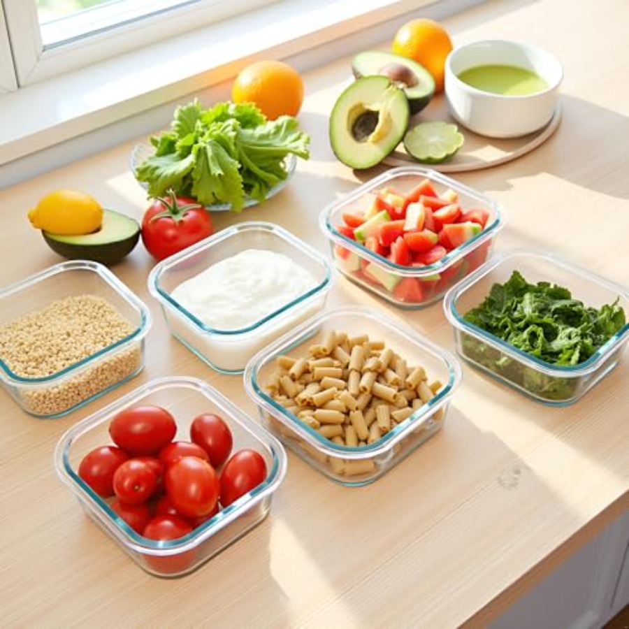 16oz Square Glass Food Storage – обзор и цена Food Storage Prep Containers