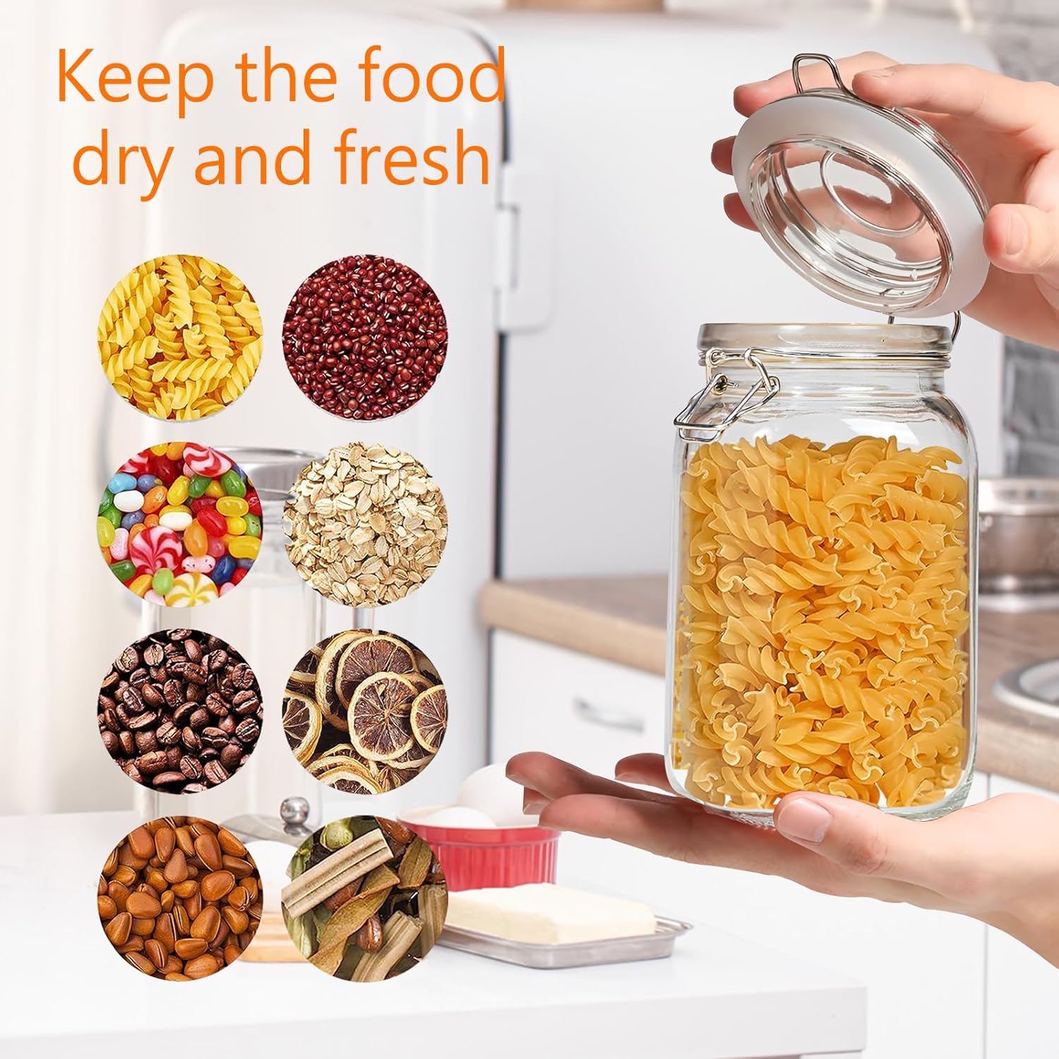 Clear Food Storage Jars 50oz S – обзор и цена Food Storage Jars & Containers