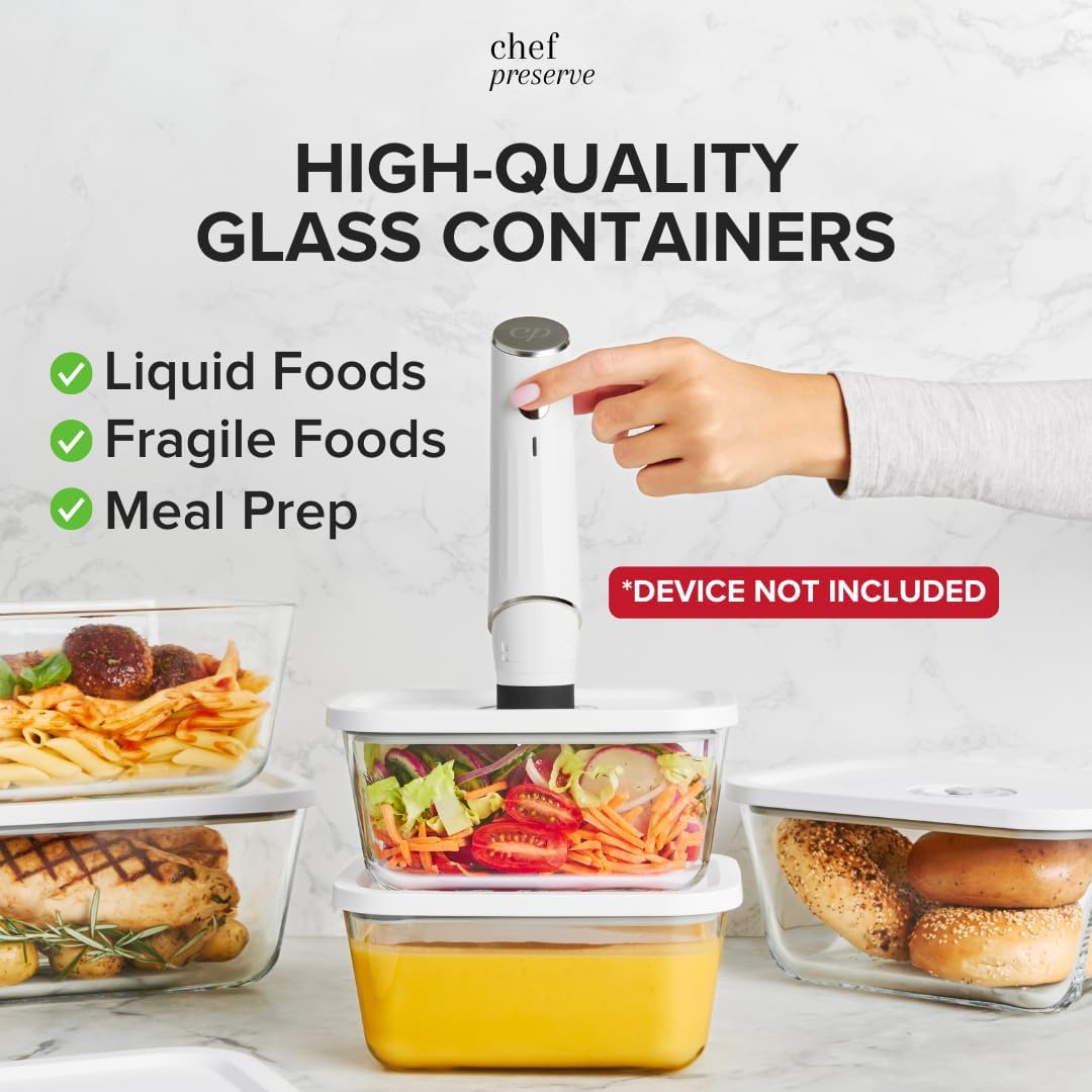 Vacuum Seal Glass Containers S – обзор и цена Food Storage Prep Containers