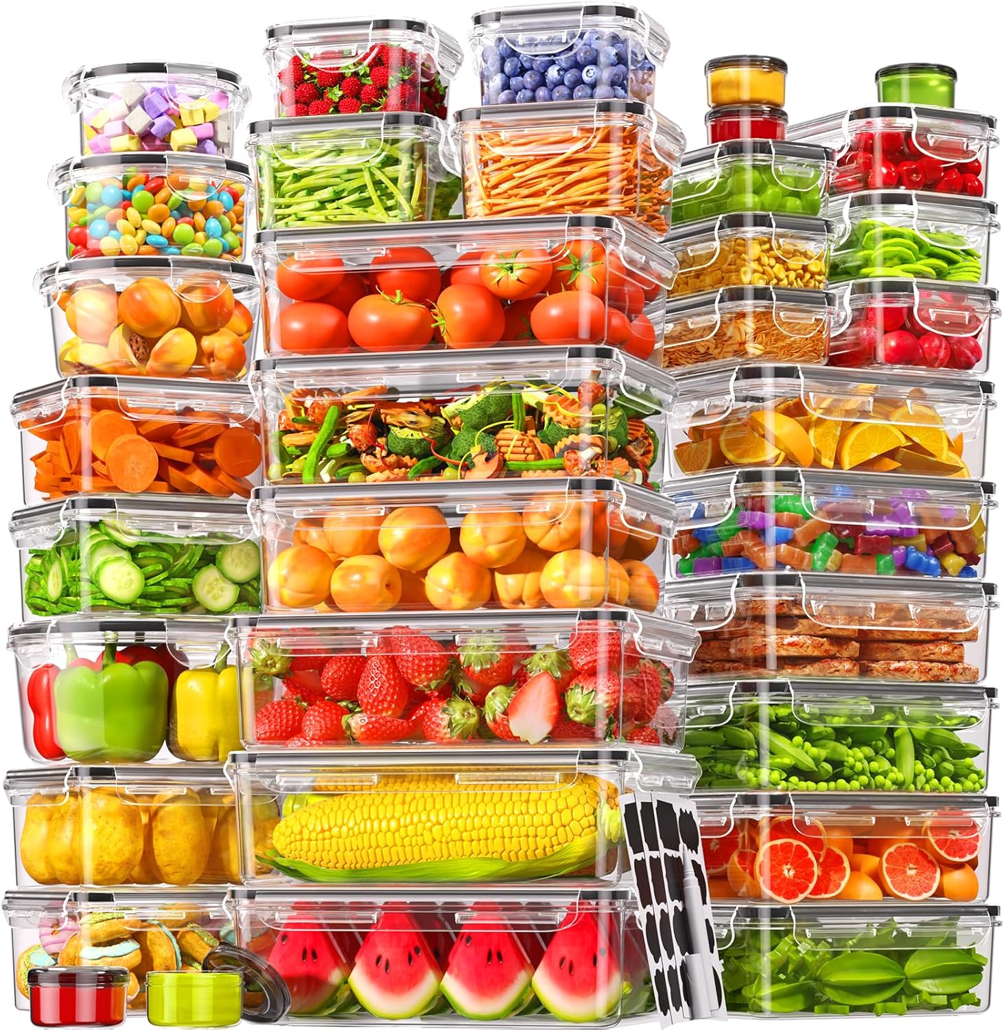 70 Piece Food Storage Containe – обзор и цена Food Storage Prep Containers