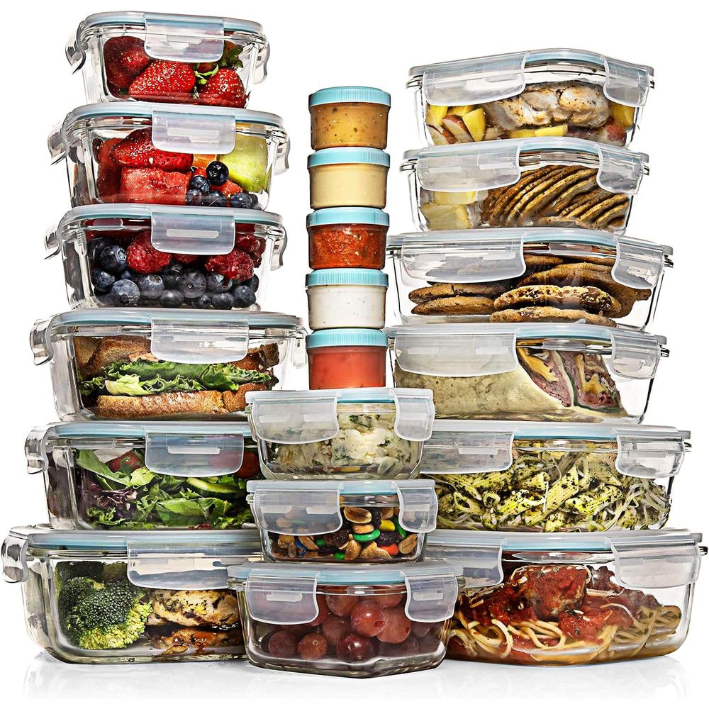Pc Set Glass Food Storage Cont – обзор и цена Food Storage Prep Containers