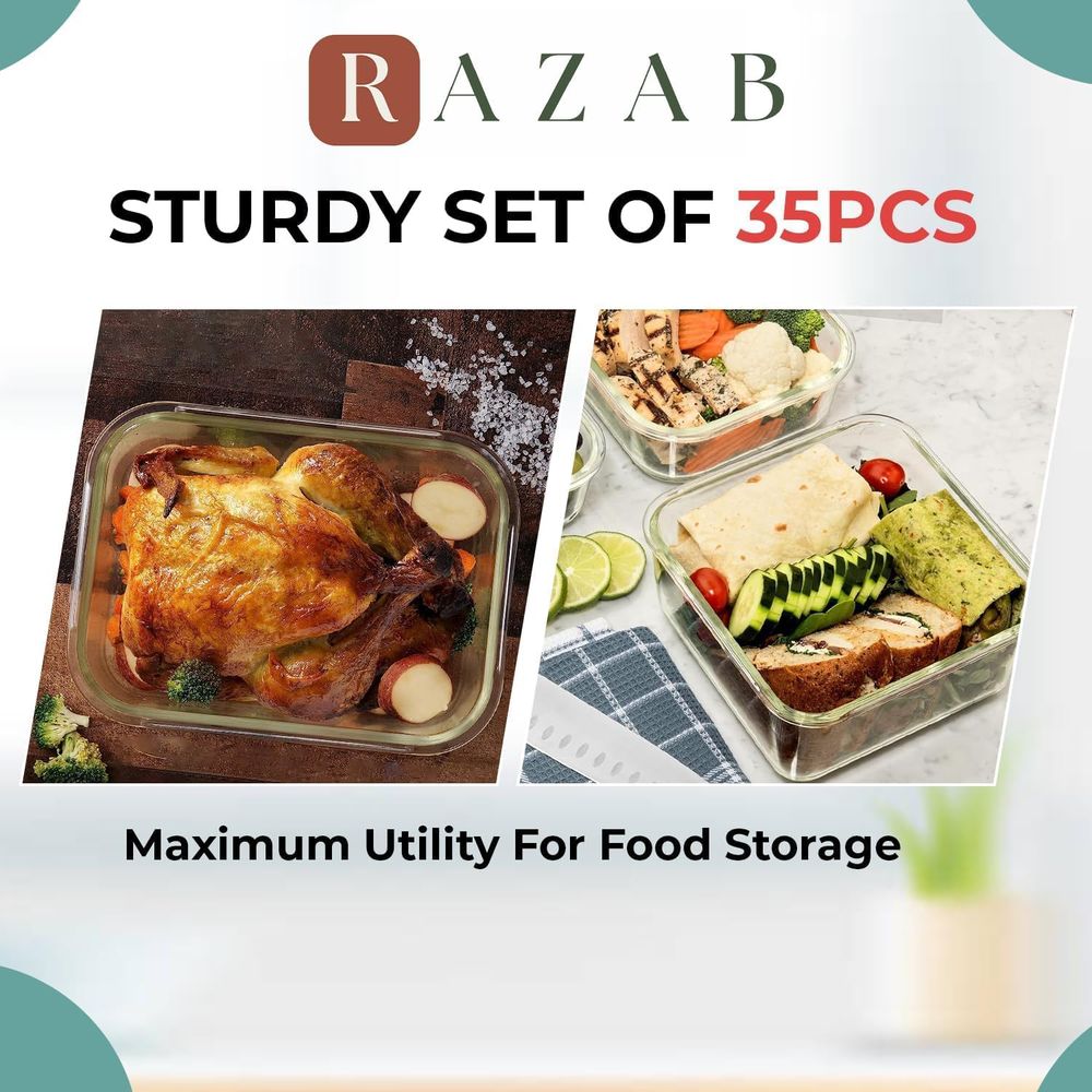Pc Set Glass Food Storage Cont – обзор и цена Food Storage Prep Containers