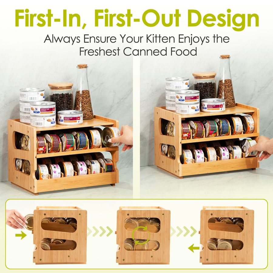 Upgraded Cat Food Organizer, C – обзор и цена Food Storage No Pantry
