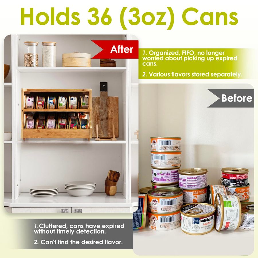Upgraded Cat Food Organizer, C – обзор и цена Food Storage No Pantry