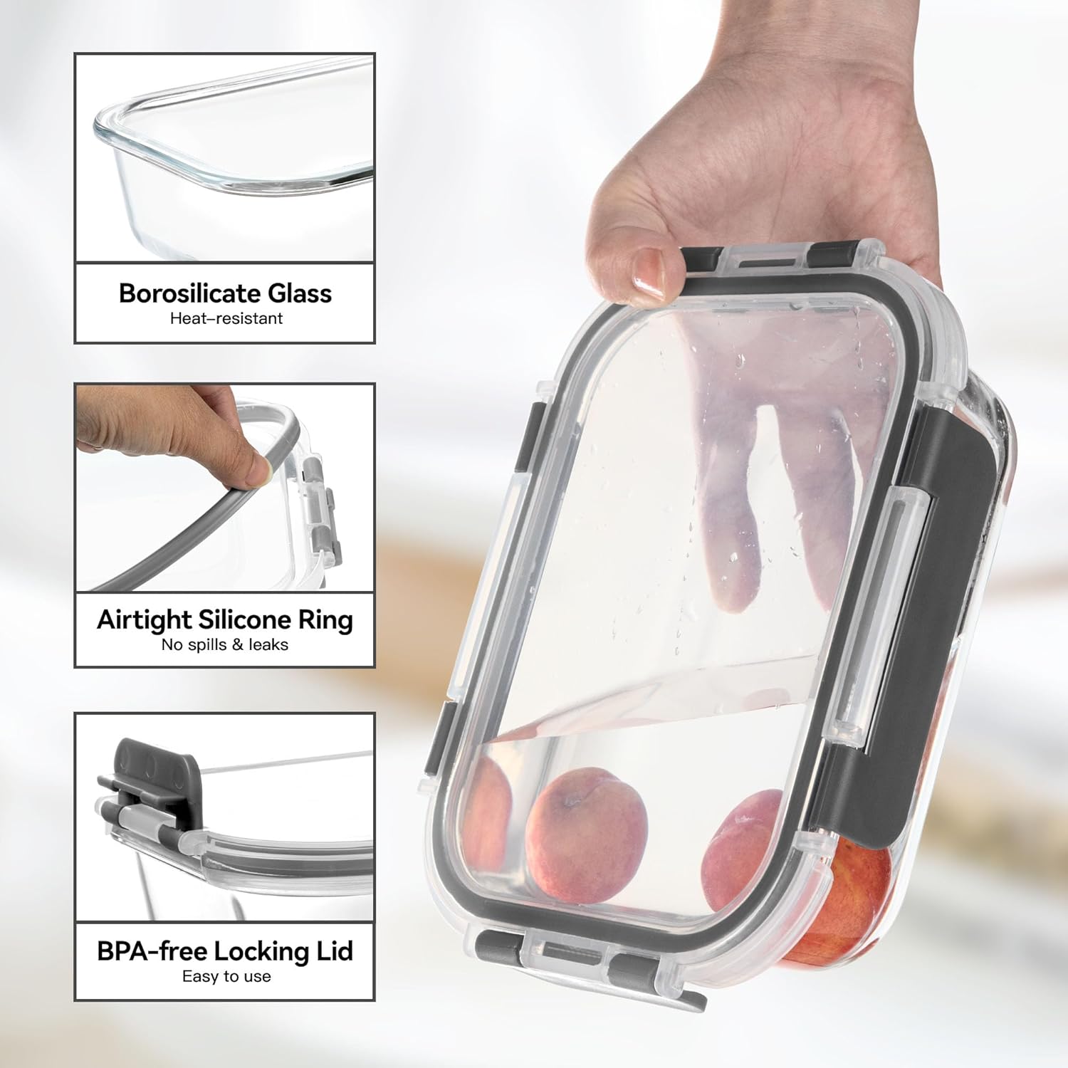 Glass Food Storage Containers, – обзор и цена Food Storage Prep Containers